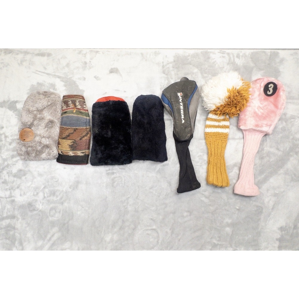 Seven Assorted Golf Club Head Covers Outdoors Drivers Woods